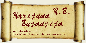 Marijana Buzadžija vizit kartica